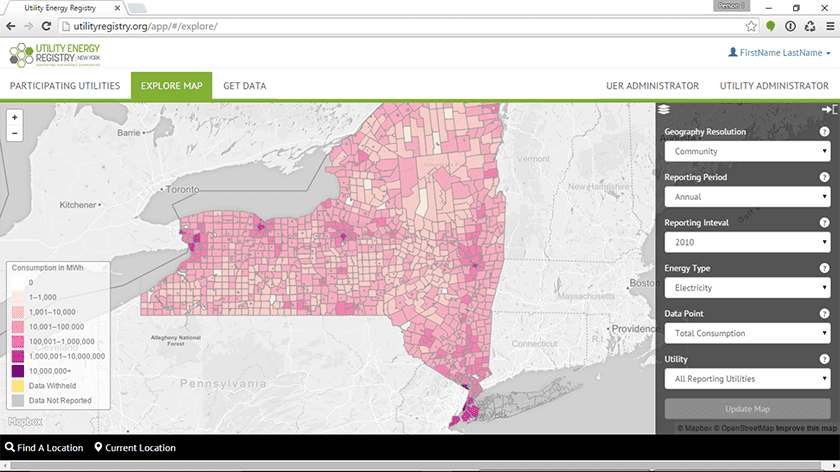 utility registry map