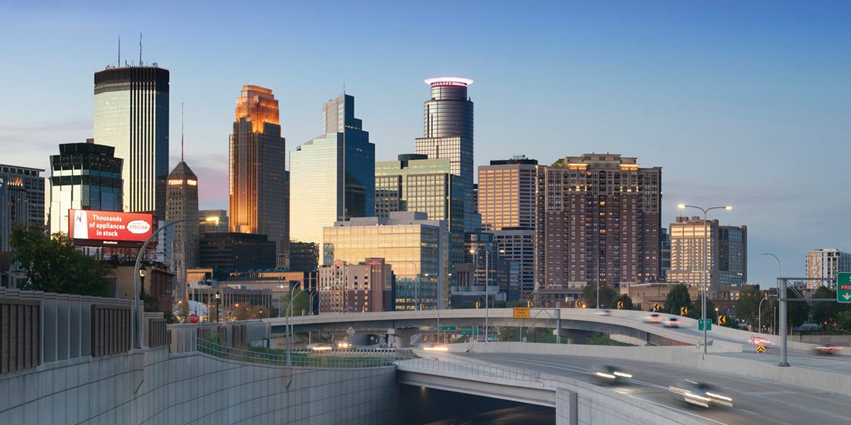 view or Minneapolis skyline