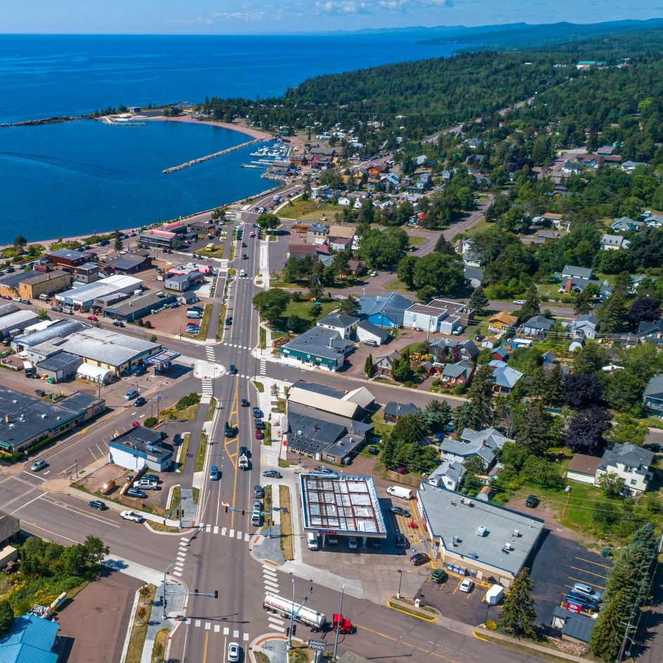 City roads near lakeshore