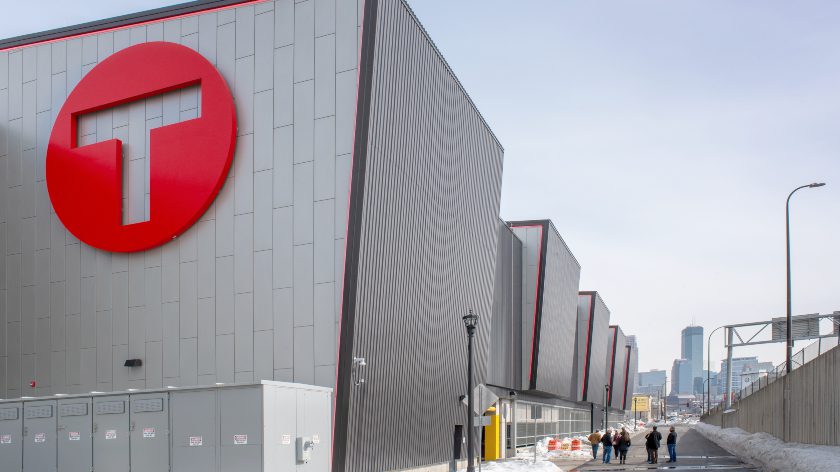 Metal cladding exterior of electric bus garage