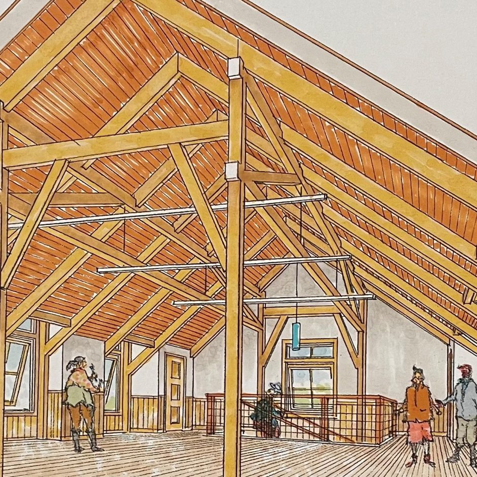 North House timber framing