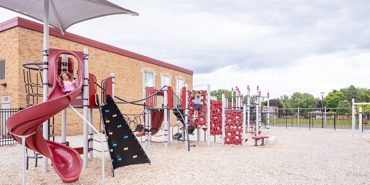 Children playing on the playground