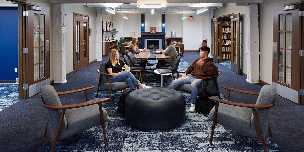 people visiting in chairs