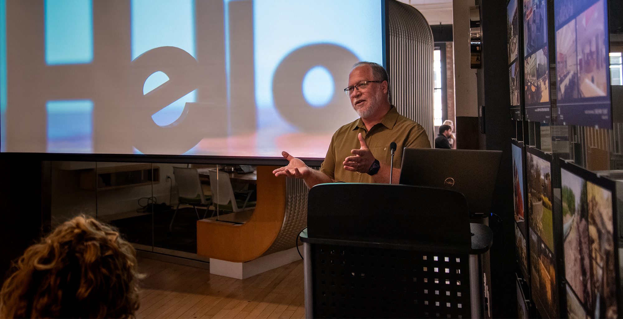 man giving a presentation