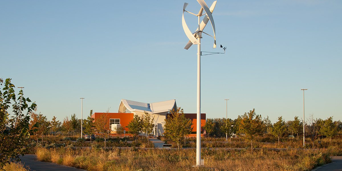 Distant view of building