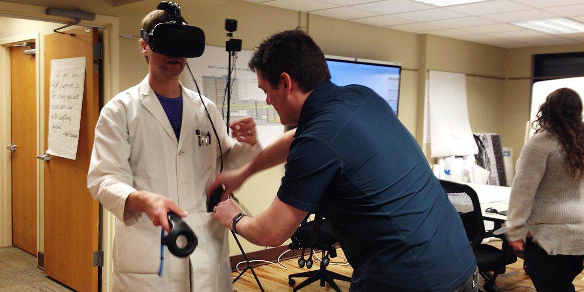 people doing VR