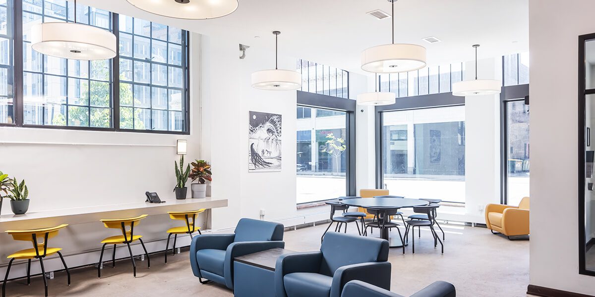 Seating in commons area