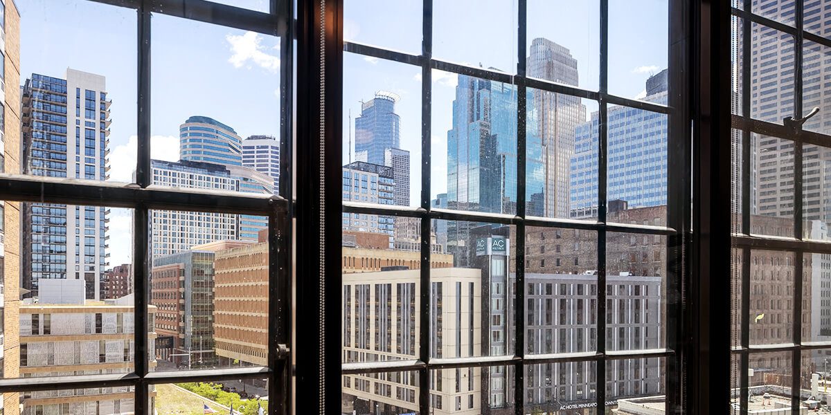 City view from window